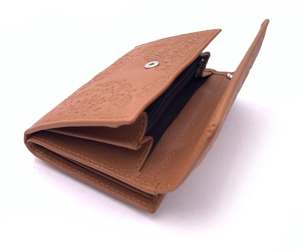 CARTERA BILLETERO MUJER. MARRÓN SM