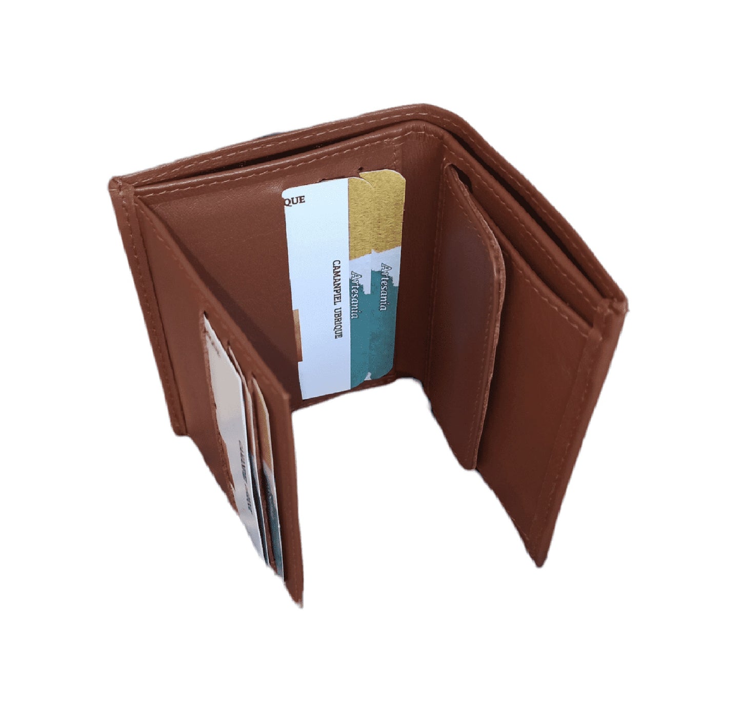 CARTERA DE PIEL COLOR MARRÓN