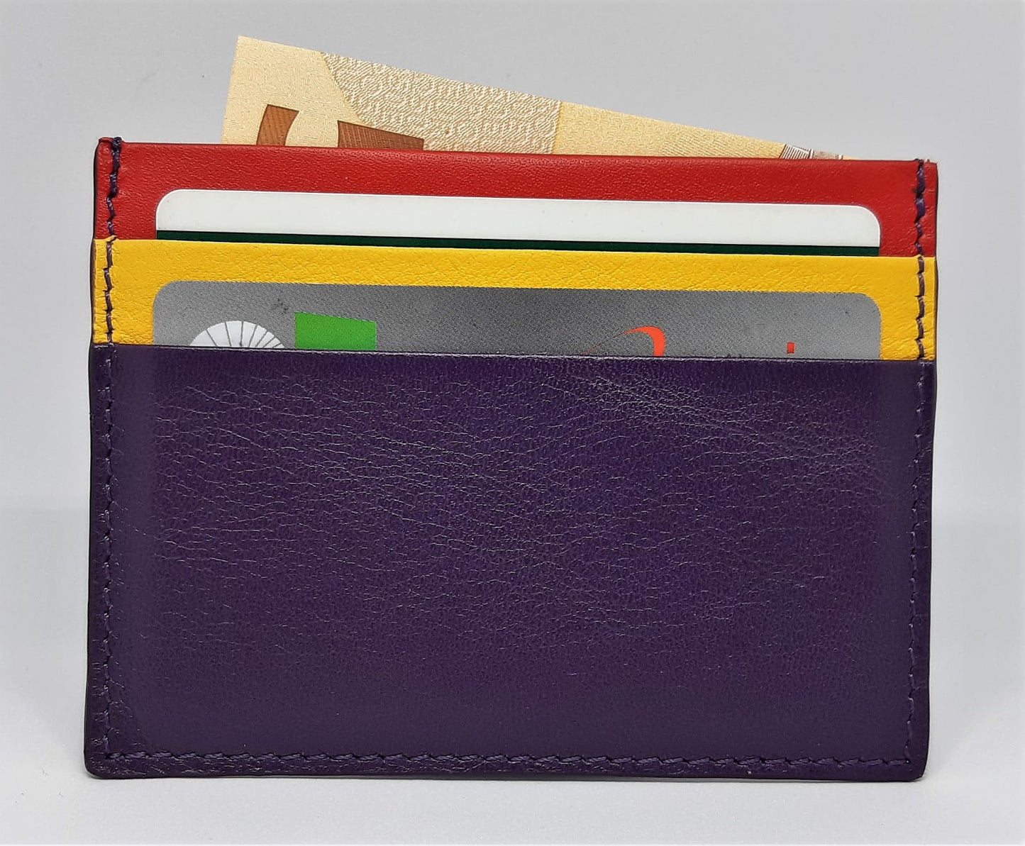 TARJETERO DE PIEL. BANDERA REPUBLICANA