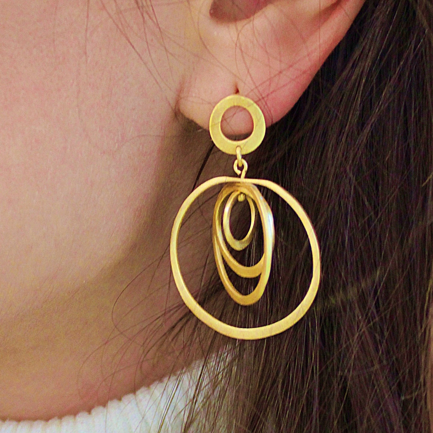 MILLE ANELLI gold plated designer earrings
