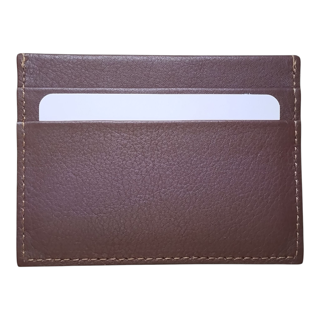 TARJETERO DE PIEL. COLOR MARRÓN