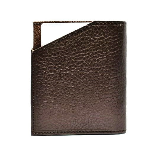 CARTERA PIEL MARRÓN. TAMAÑO REDUCIDO