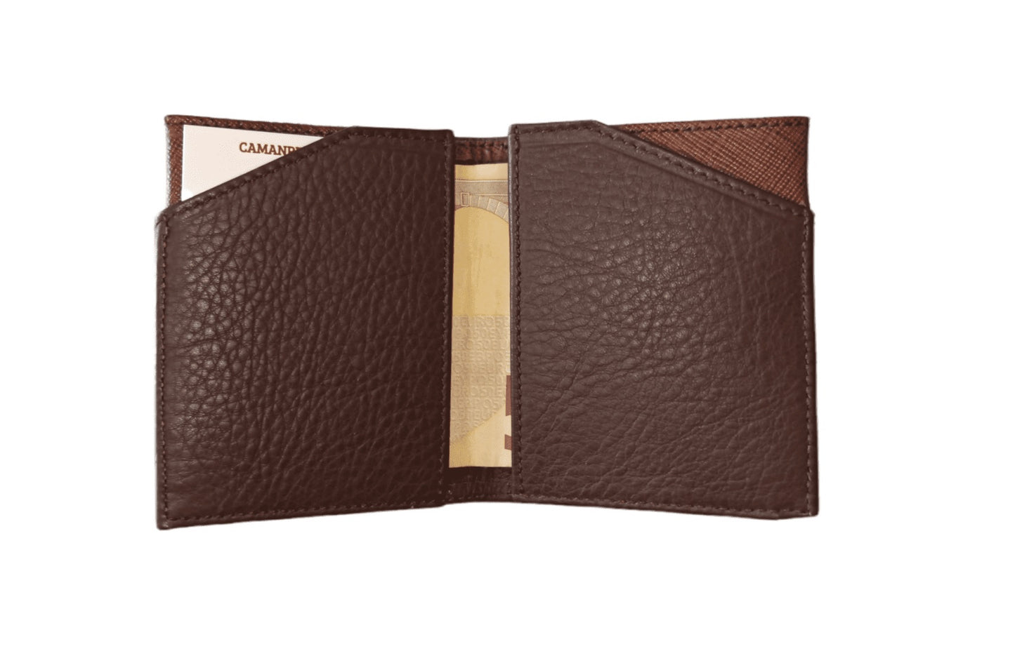 CARTERA PIEL MARRÓN. TAMAÑO REDUCIDO