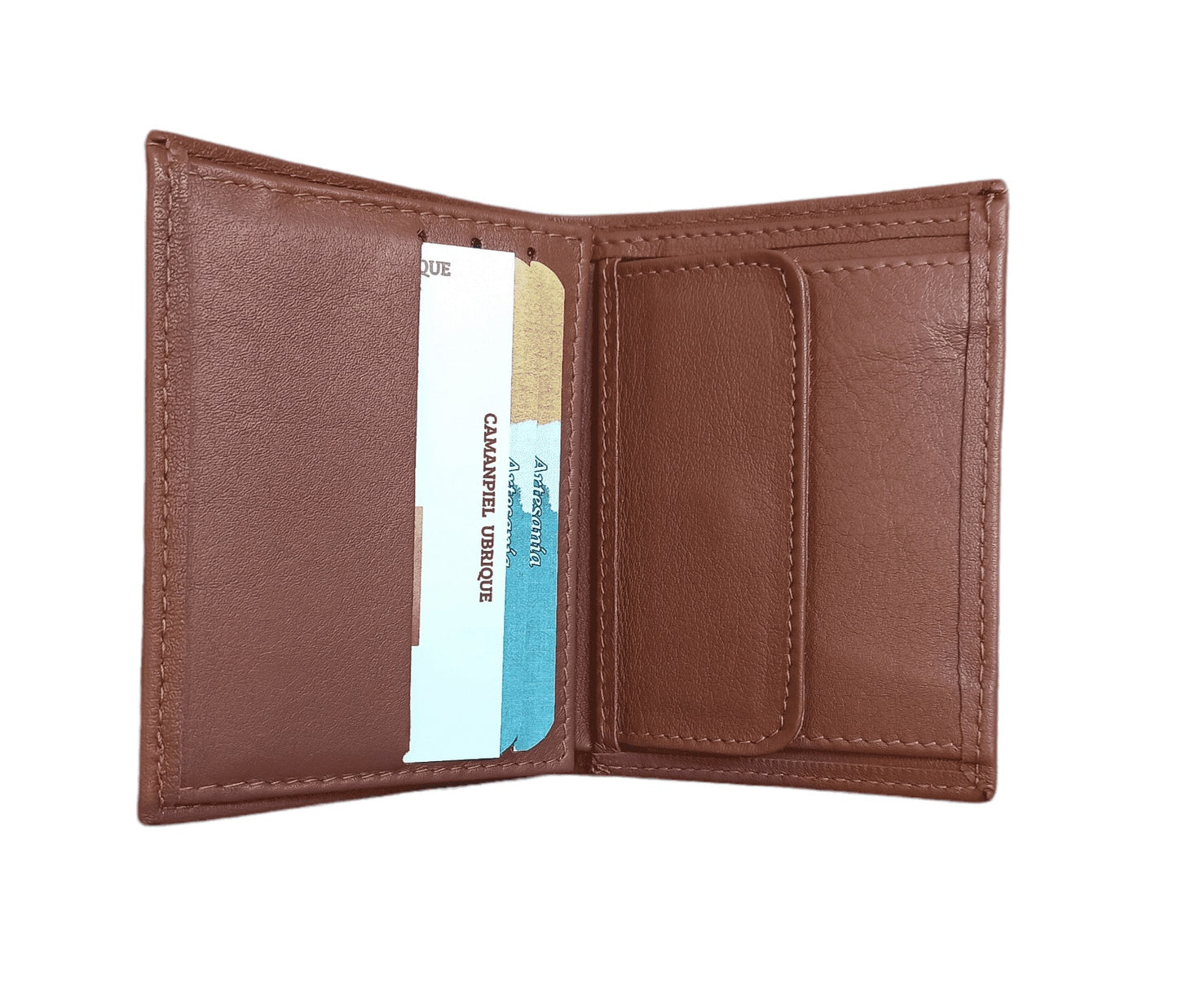CARTERA DE PIEL COLOR MARRÓN