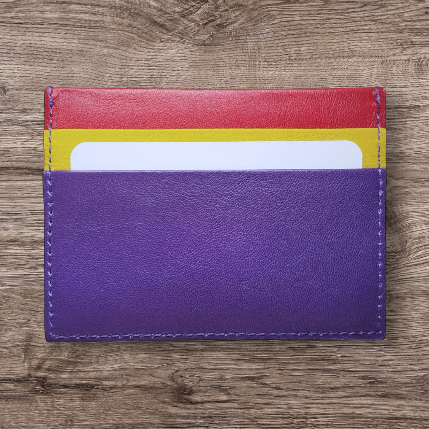 TARJETERO DE PIEL. BANDERA REPUBLICANA