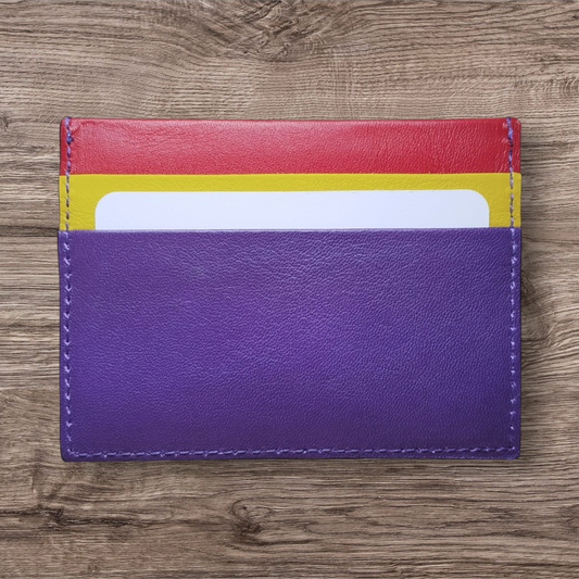 TARJETERO DE PIEL. BANDERA REPUBLICANA