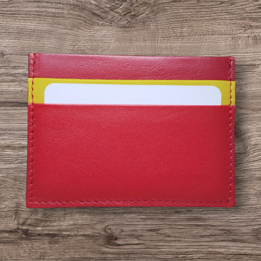 TARJETERO DE PIEL.BANDERA DE ESPAÑA