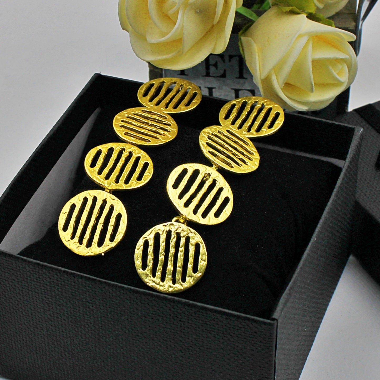 Gold plated COINS earrings - Design with character