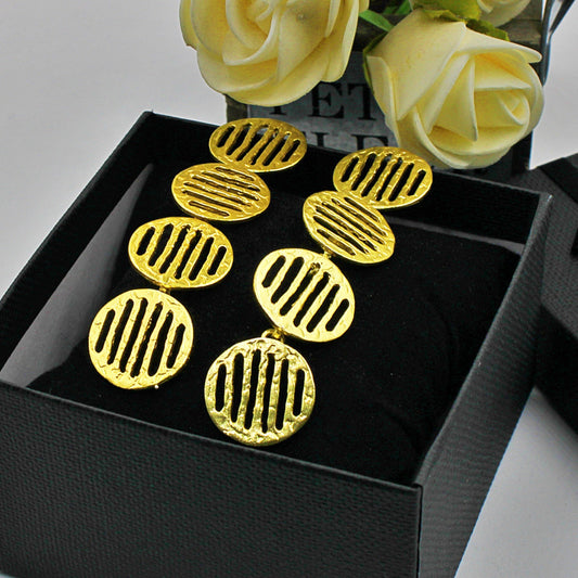 Gold plated COINS earrings - Design with character