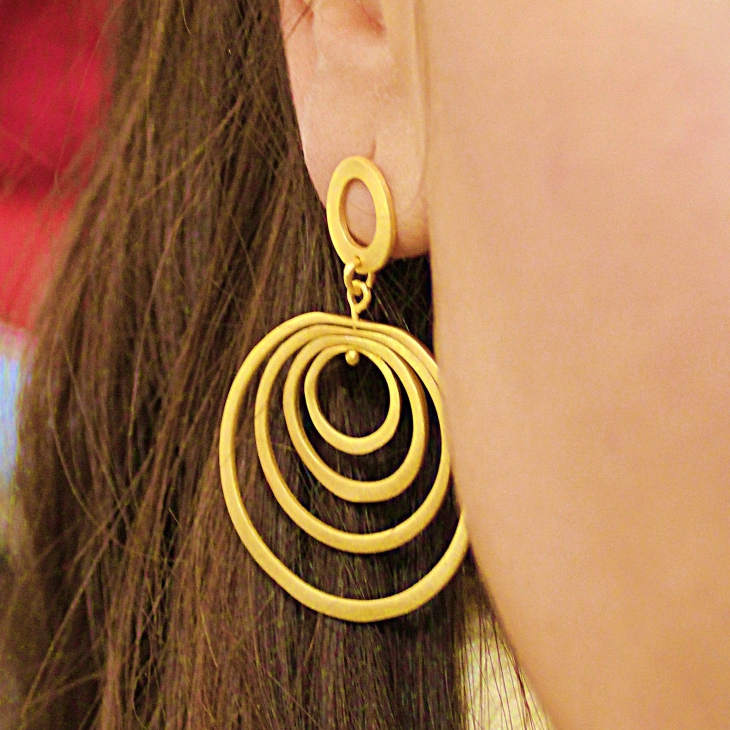 MILLE ANELLI gold plated designer earrings