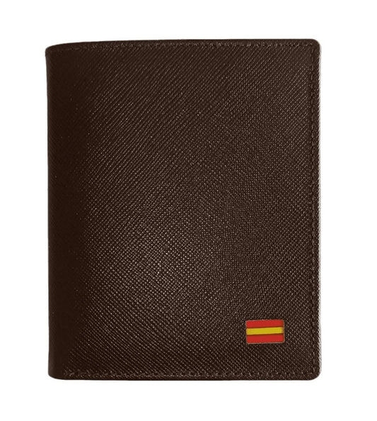 CARTERA DE PIEL. COLOR MARRÓN. ESPAÑA