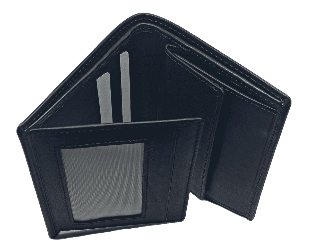 CARTERA DE PIEL COLOR NEGRO. ESPAÑA