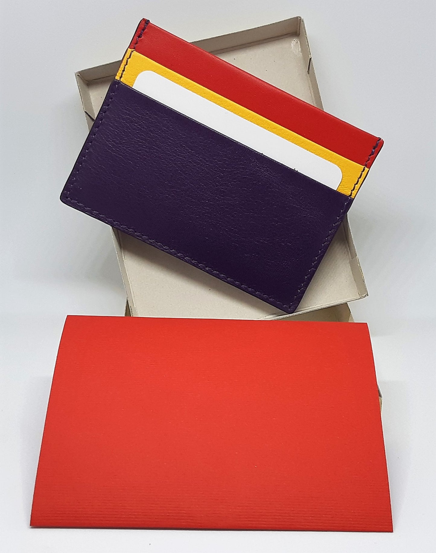 TARJETERO DE PIEL. BANDERA REPUBLICANA